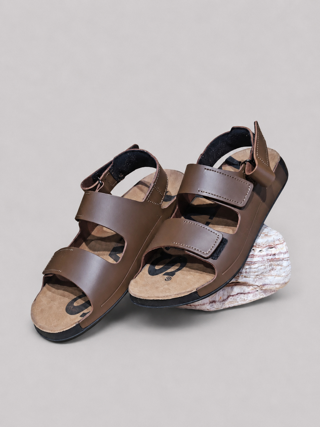 Men's Olive Leather Sandals – Model 4433-20