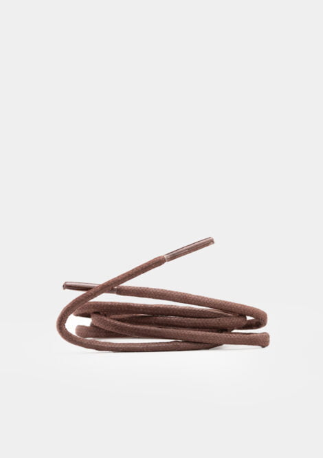 №9 Brown Round Waxed Davis Shoelaces 80 cm