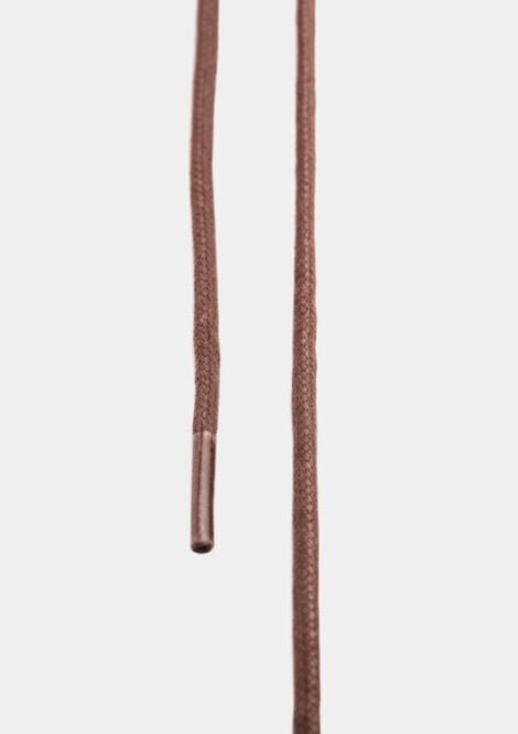 №9 Brown Round Waxed Davis Shoelaces 80 cm