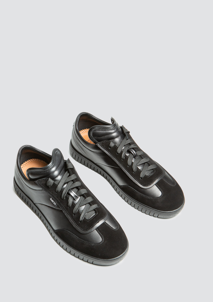 Men's Black Leather Sneakers 4633-5-10 Black
