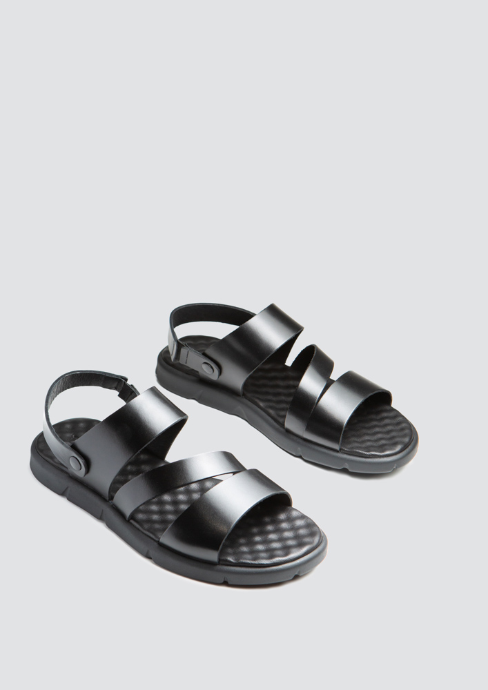 Men's Black Sandals 4427-40