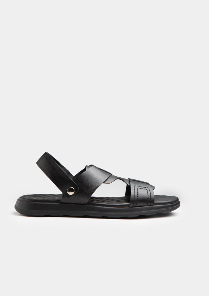 Men's Black Sandals 12188-40