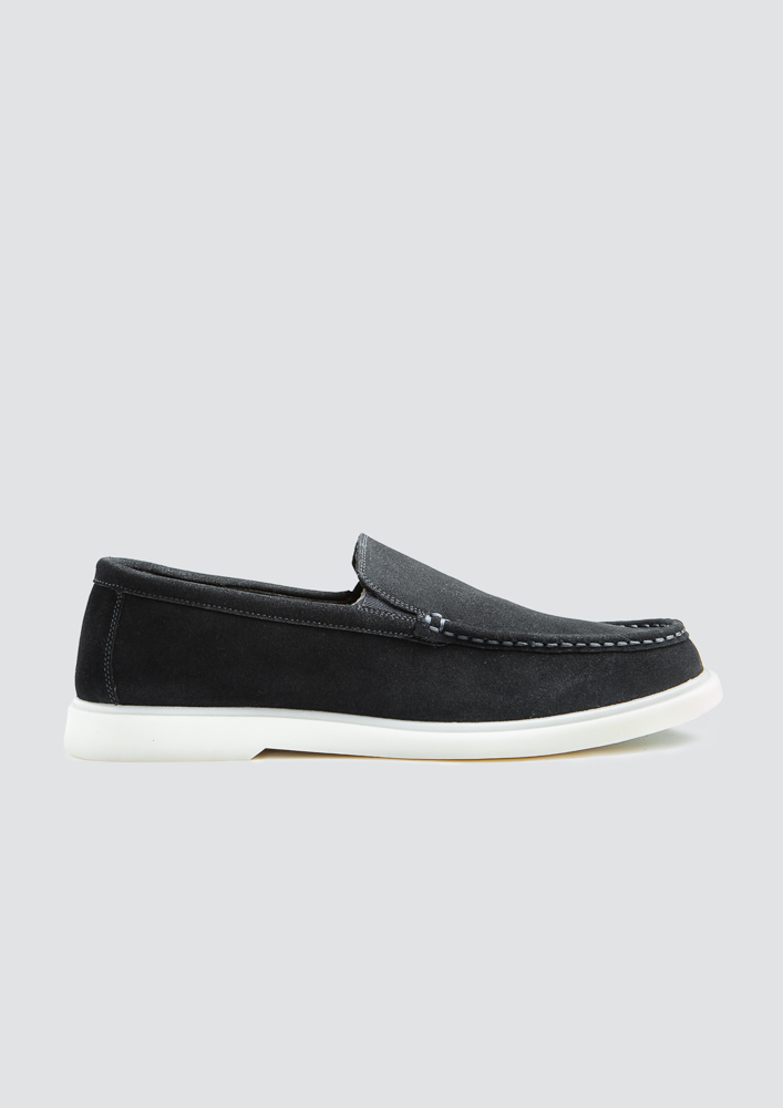 Men's Blue Suede Loafers 4609-17 Ice